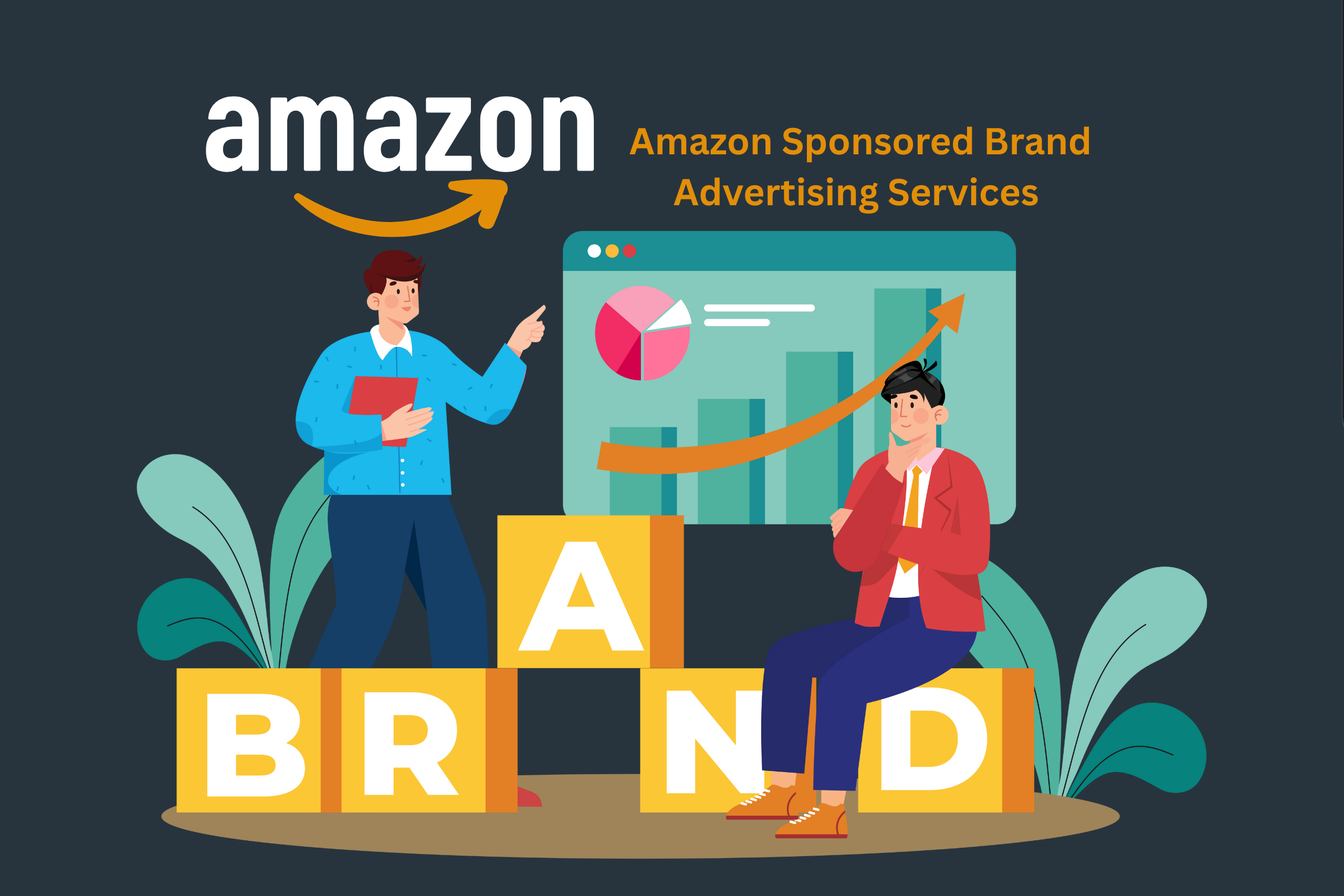 Amazon Sponsored Brands management dashboard illustration
