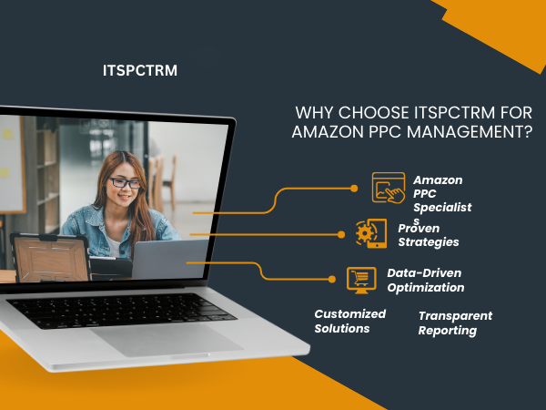 Amazon PPC management expert presenting data analytics dashboard